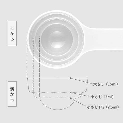 段々計量スプーン プレート ホワイト.|s3